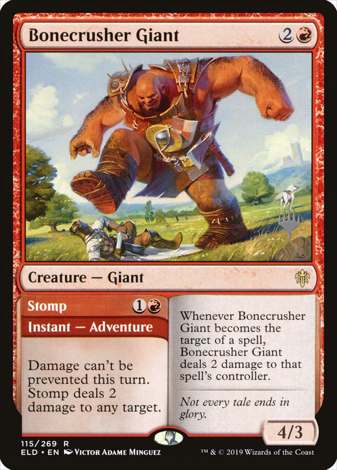 Bonecrusher Giant // Stomp (Promo Pack) [Throne of Eldraine Promos] | All Aboard Games