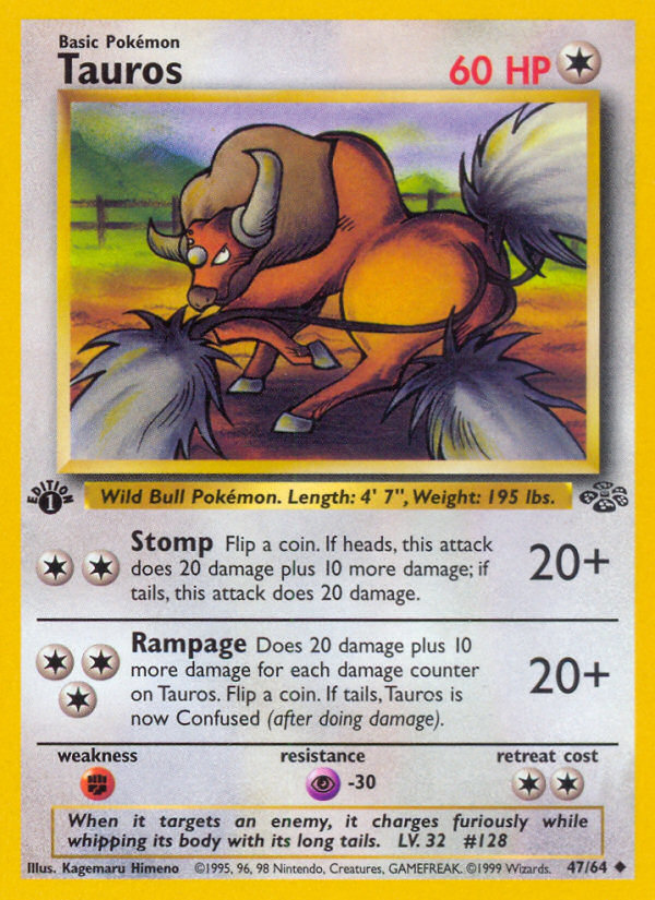 Tauros (47/64) [Jungle 1st Edition] | All Aboard Games