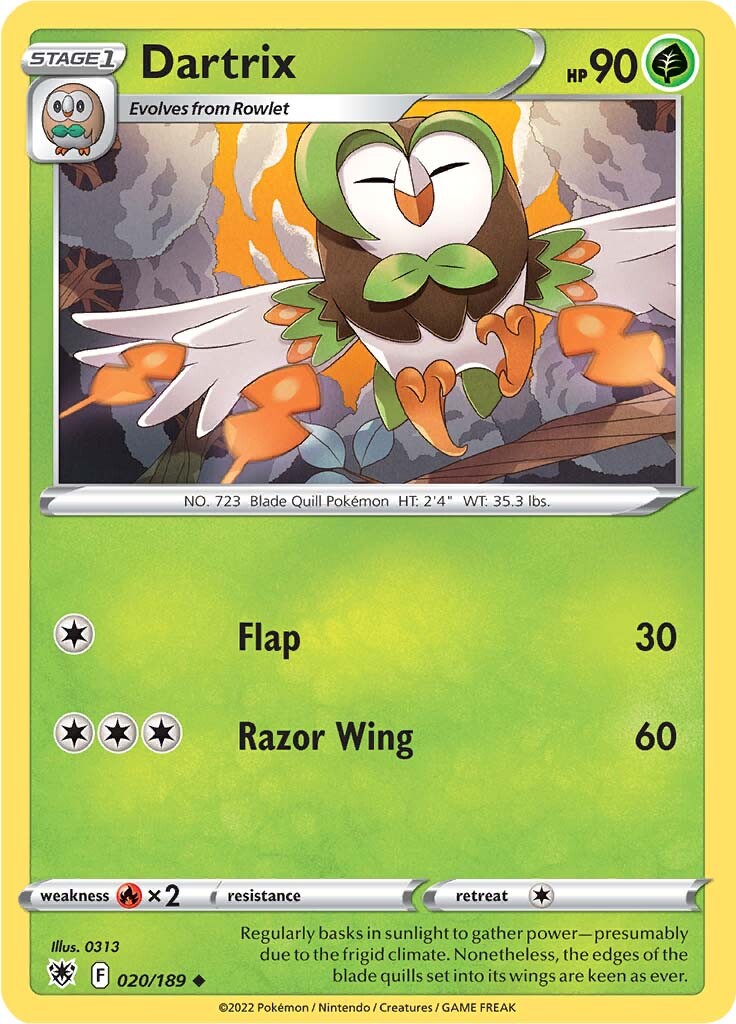 Dartrix (020/189) [Sword & Shield: Astral Radiance] | All Aboard Games