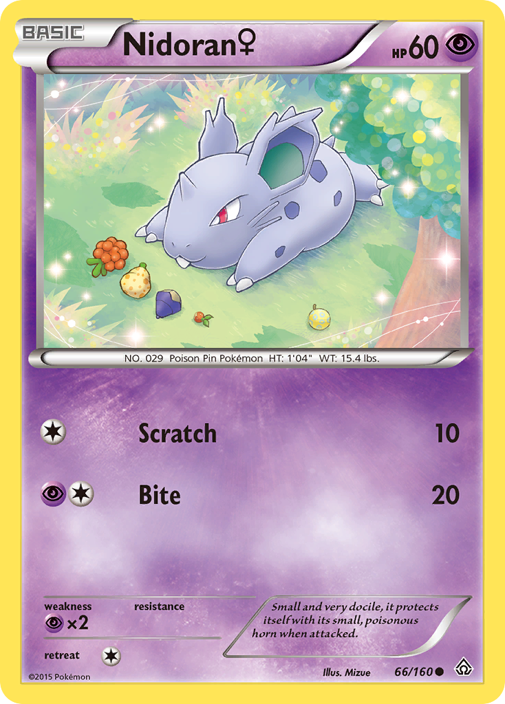 Nidoran (66/160) (Female) [XY: Primal Clash] | All Aboard Games