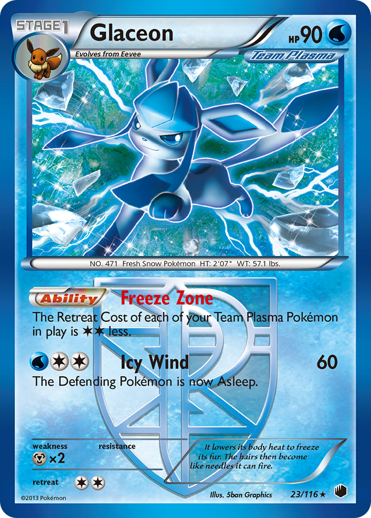 Glaceon (23/116) [Black & White: Plasma Freeze] | All Aboard Games