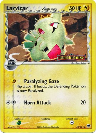 Larvitar (52/101) (Delta Species) (Stamped) [EX: Dragon Frontiers] | All Aboard Games