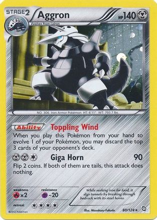 Aggron (80/124) (Cosmos Holo) [Black & White: Dragons Exalted] | All Aboard Games