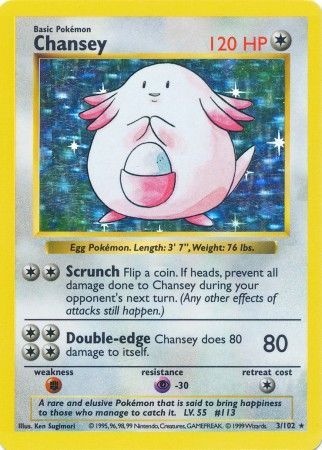 Chansey (3/102) [Base Set Shadowless Unlimited] | All Aboard Games