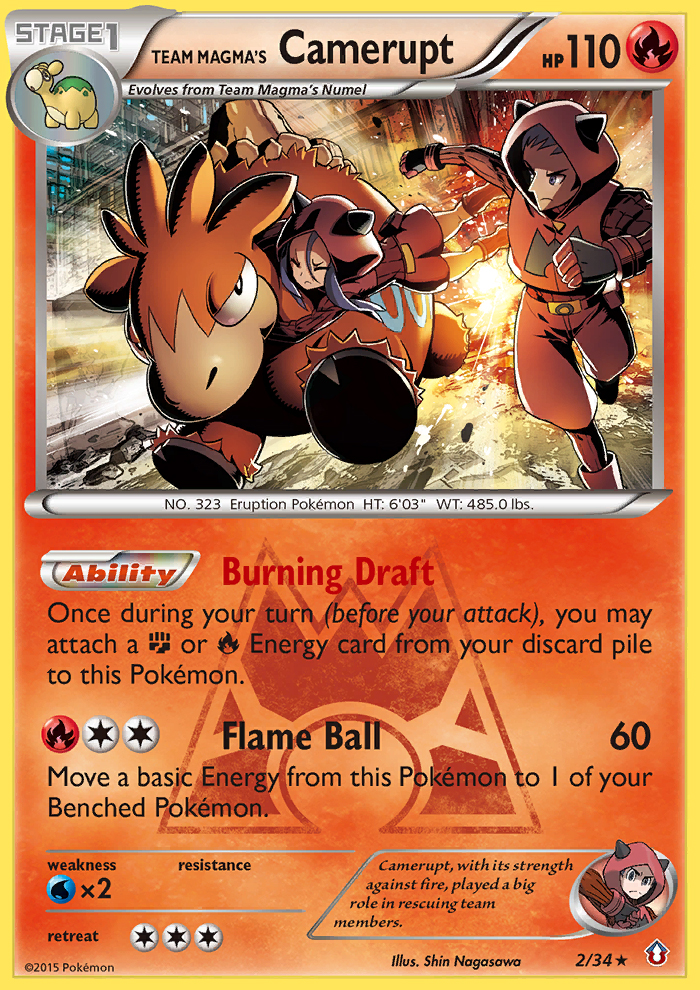 Team Magma's Camerupt (2/34) [XY: Double Crisis] | All Aboard Games