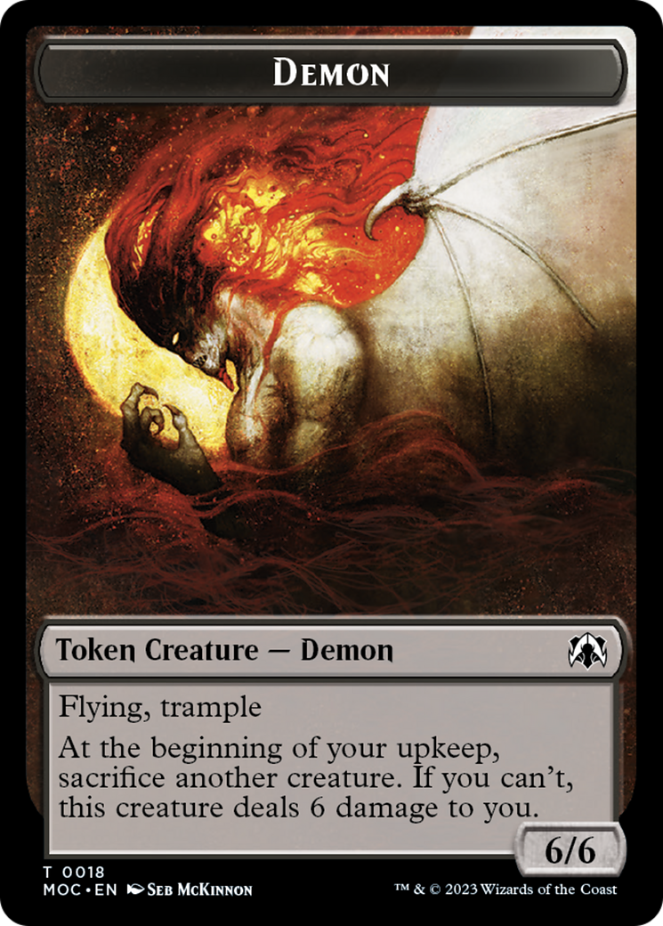 Angel (3) // Demon Double-Sided Token [March of the Machine Commander Tokens] | All Aboard Games