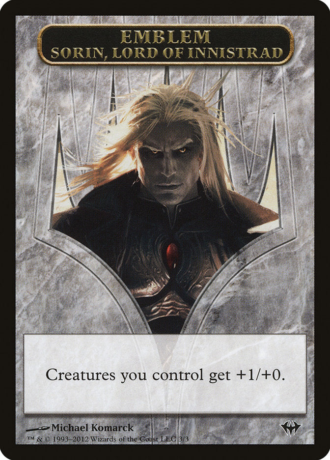 Sorin, Lord of Innistrad Emblem [Dark Ascension Tokens] | All Aboard Games