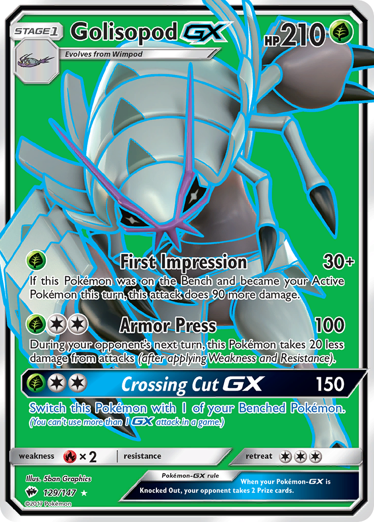 Golisopod GX (129/147) [Sun & Moon: Burning Shadows] | All Aboard Games