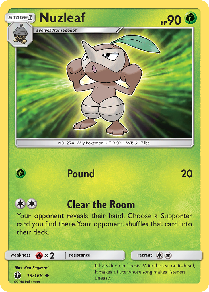 Nuzleaf (13/168) [Sun & Moon: Celestial Storm] | All Aboard Games