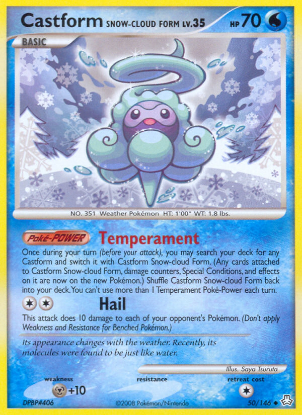 Castform Snow-cloud Form (50/146) [Diamond & Pearl: Legends Awakened] | All Aboard Games