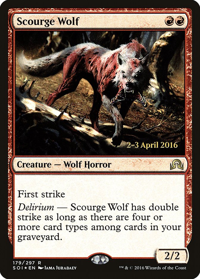 Scourge Wolf [Shadows over Innistrad Prerelease Promos] | All Aboard Games