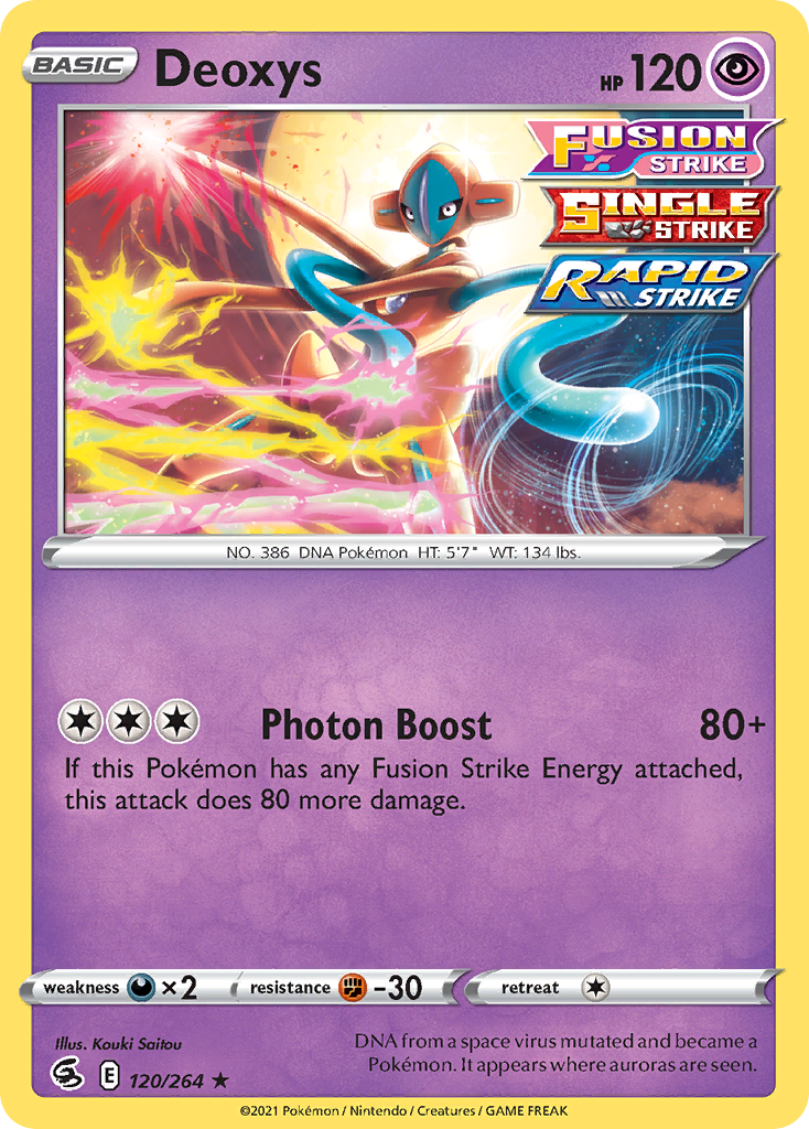 Deoxys (120/264) (Theme Deck Exclusive) [Sword & Shield: Fusion Strike] | All Aboard Games