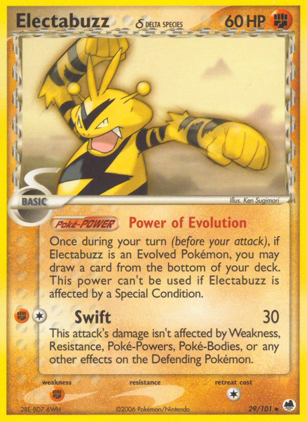 Electabuzz (29/101) (Delta Species) [EX: Dragon Frontiers] | All Aboard Games