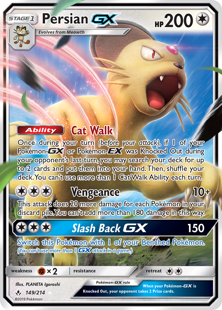 Persian GX (149/214) [Sun & Moon: Unbroken Bonds] | All Aboard Games