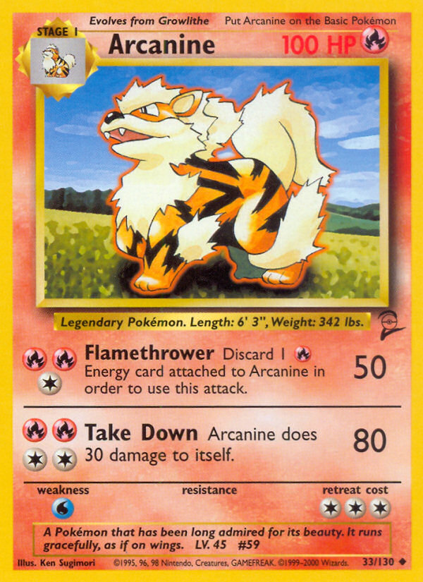 Arcanine (33/130) [Base Set 2] | All Aboard Games