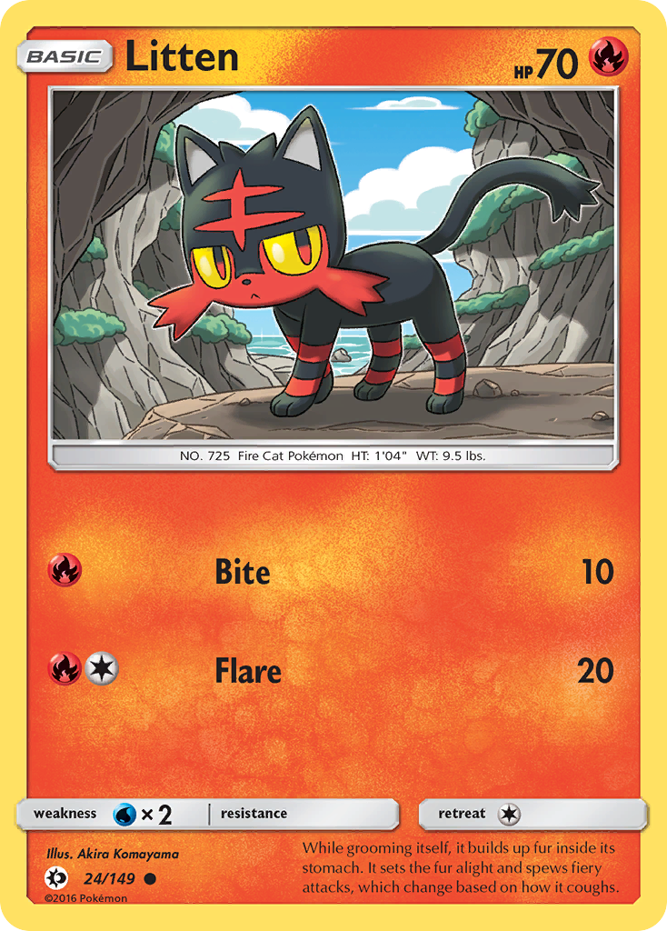 Litten (24/149) [Sun & Moon: Base Set] | All Aboard Games