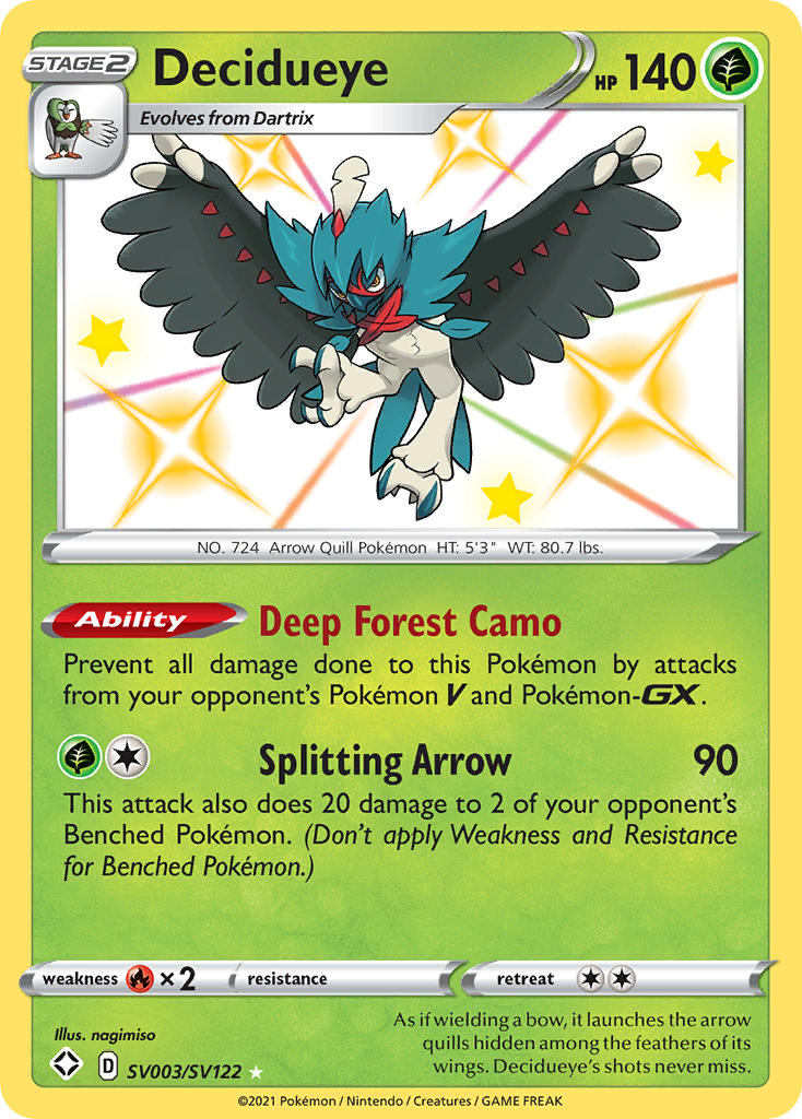 Decidueye (SV003/SV122) [Sword & Shield: Shining Fates] | All Aboard Games