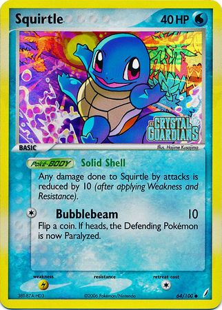 Squirtle (64/100) (Stamped) [EX: Crystal Guardians] | All Aboard Games