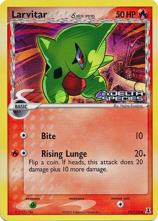 Larvitar (73/113) (Delta Species) (Stamped) [EX: Delta Species] | All Aboard Games