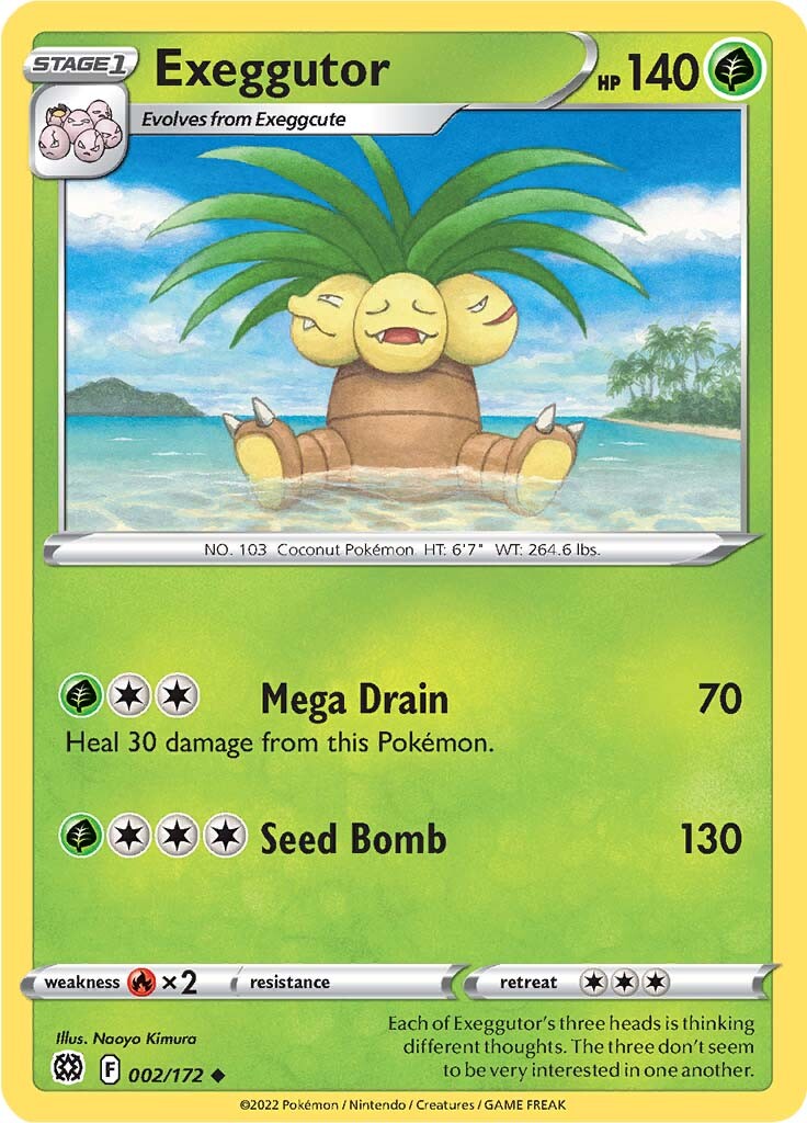 Exeggutor (002/172) [Sword & Shield: Brilliant Stars] | All Aboard Games