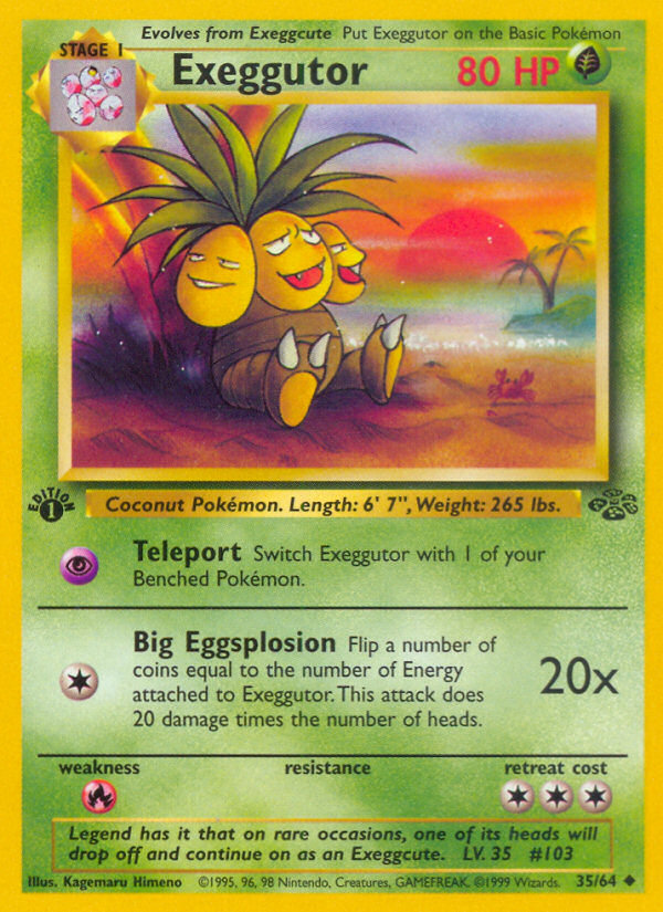 Exeggutor (35/64) [Jungle 1st Edition] | All Aboard Games