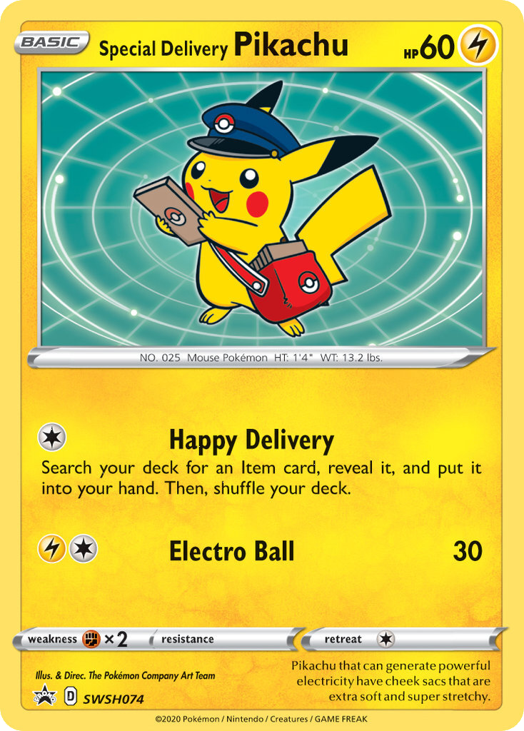 Special Delivery Pikachu (SWSH074) [Sword & Shield: Black Star Promos] | All Aboard Games