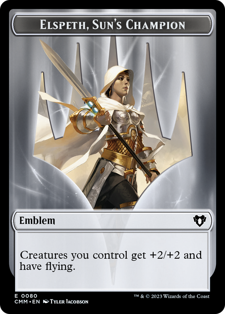 Elspeth, Sun's Champion Emblem // Copy (55) Double-Sided Token [Commander Masters Tokens] | All Aboard Games