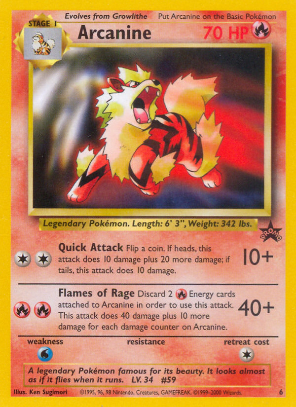 Arcanine (6) [Wizards of the Coast: Black Star Promos] | All Aboard Games