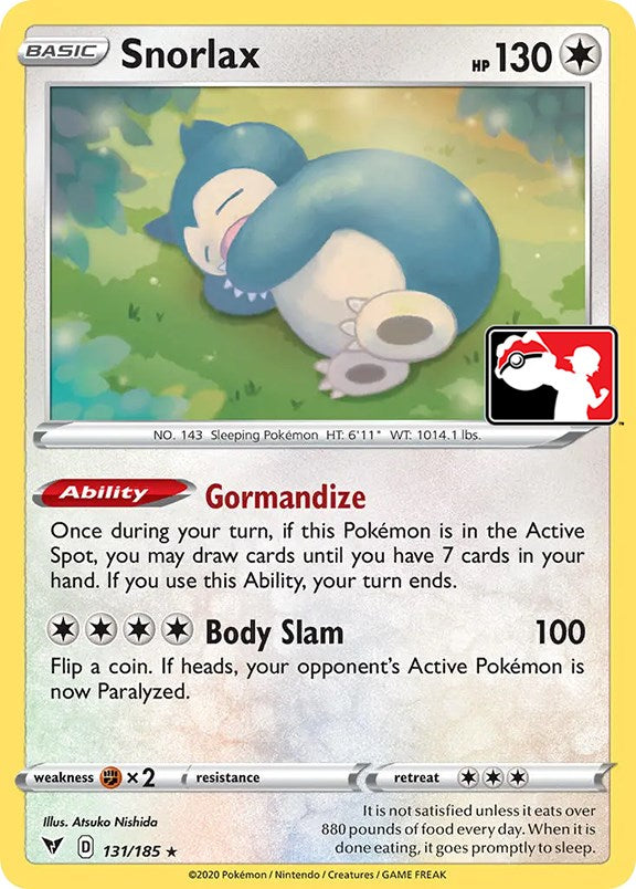 Snorlax (131/185) [Prize Pack Series One] | All Aboard Games
