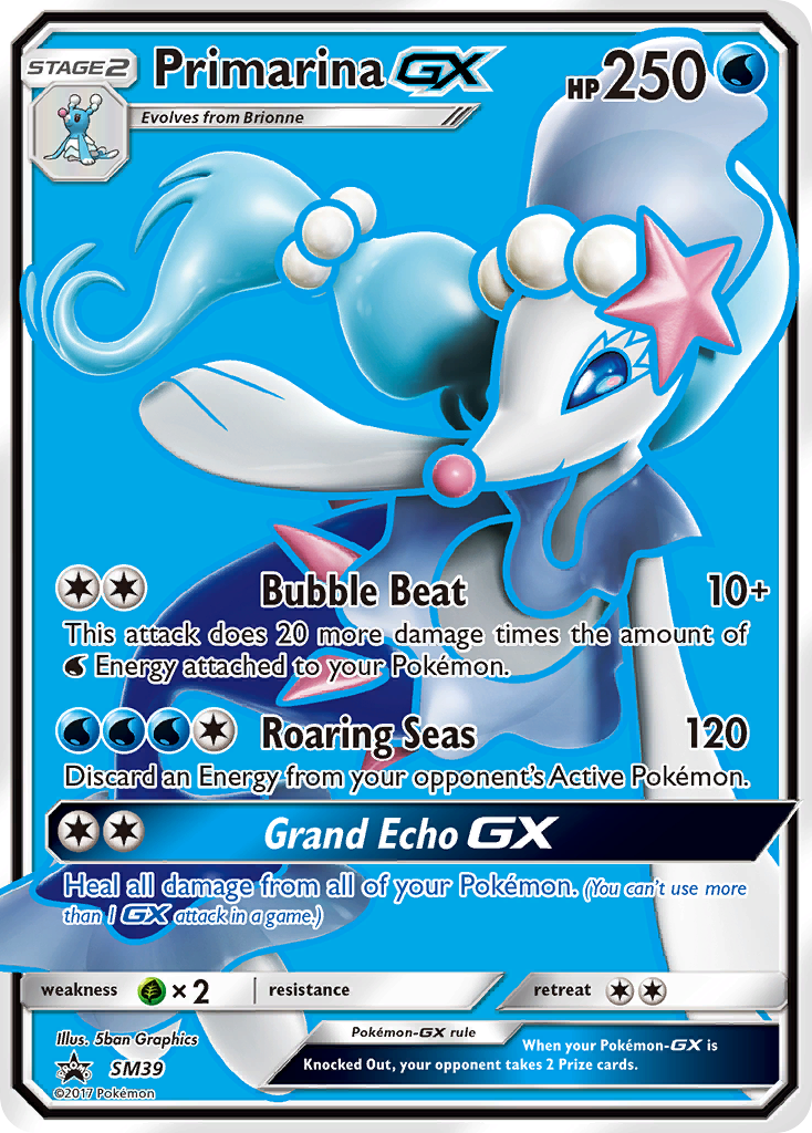 Primarina GX (SM39) [Sun & Moon: Black Star Promos] | All Aboard Games