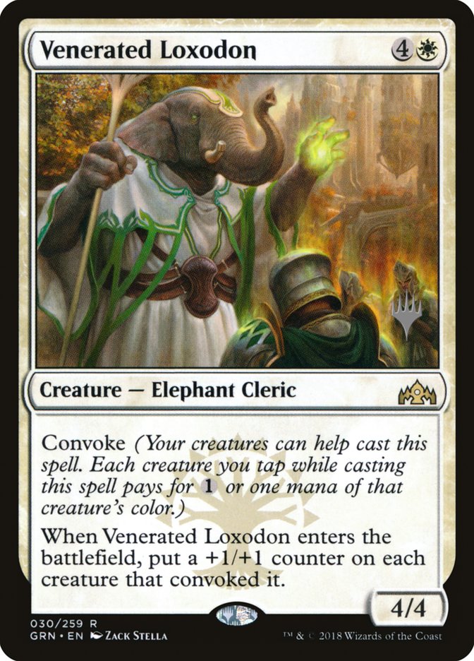 Venerated Loxodon (Promo Pack) [Guilds of Ravnica Promos] | All Aboard Games
