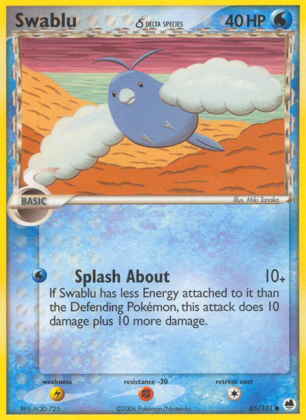 Swablu (65/101) (Delta Species) [EX: Dragon Frontiers] | All Aboard Games