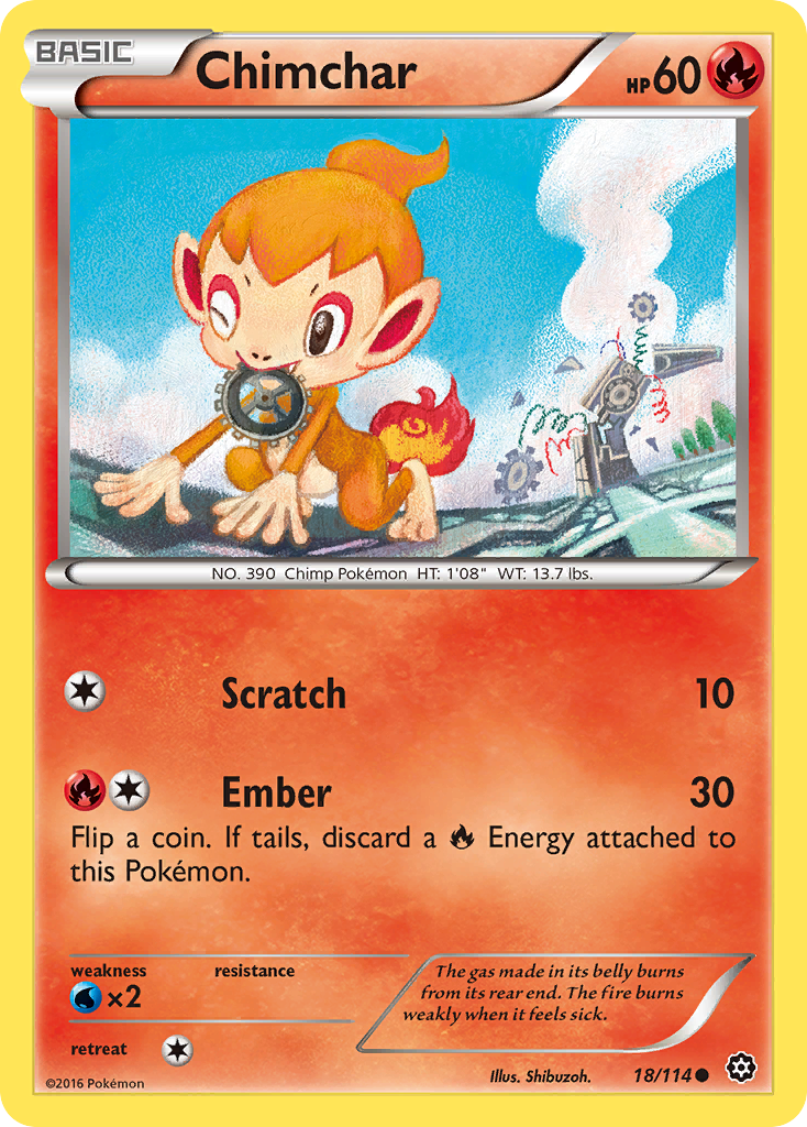 Chimchar (18/114) [XY: Steam Siege] | All Aboard Games