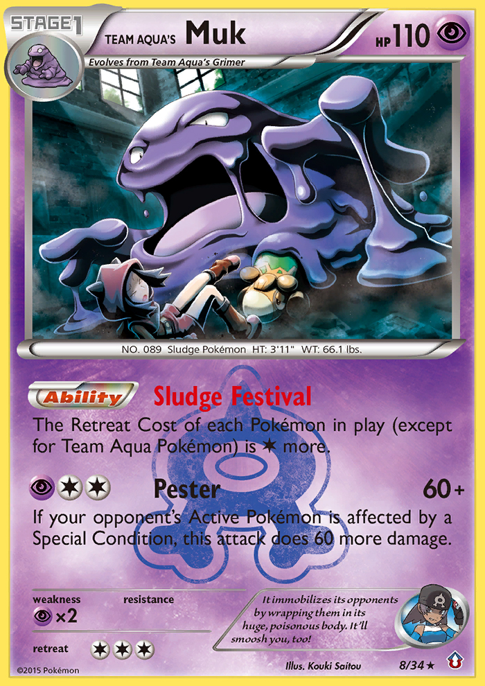 Team Aqua's Muk (8/34) [XY: Double Crisis] | All Aboard Games