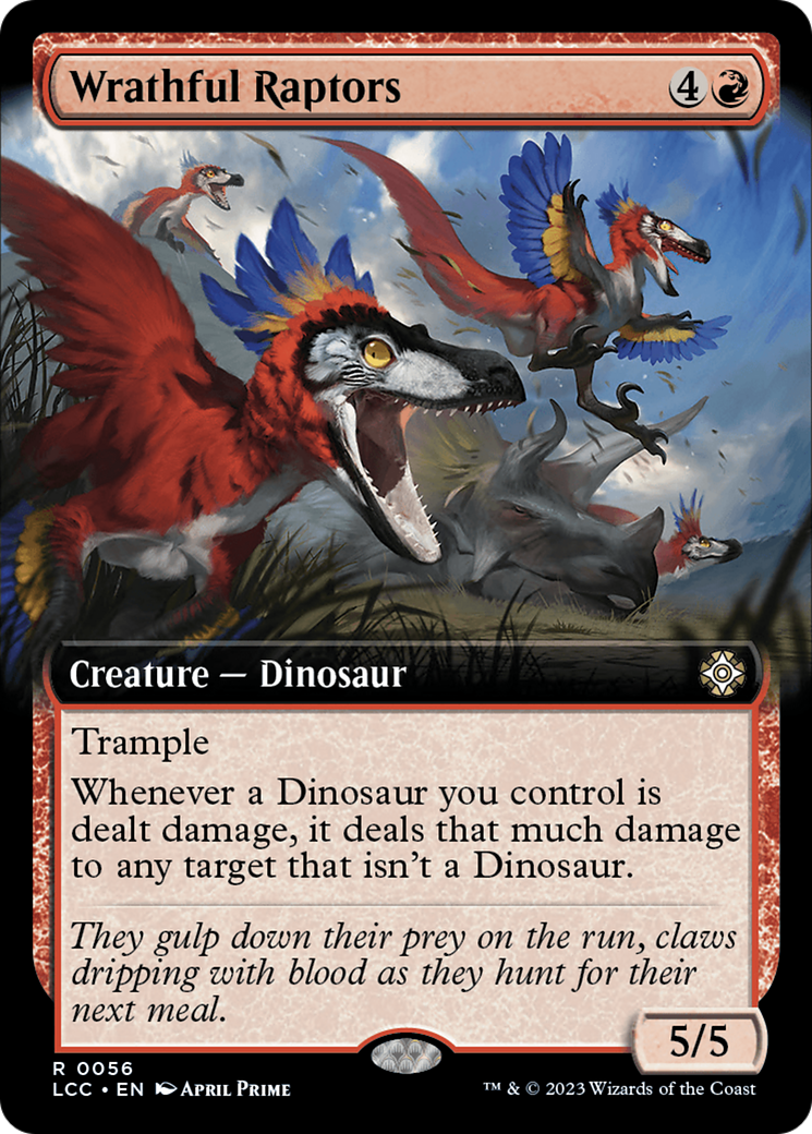 Wrathful Raptors (Extended Art) [The Lost Caverns of Ixalan Commander] | All Aboard Games