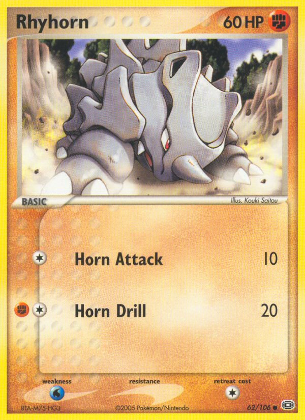 Rhyhorn (62/106) [EX: Emerald] | All Aboard Games