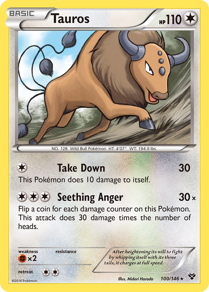 Tauros (100/146) [XY: Base Set] | All Aboard Games