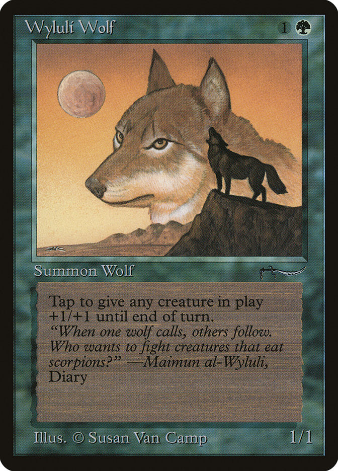 Wyluli Wolf (Dark Mana Cost) [Arabian Nights] | All Aboard Games