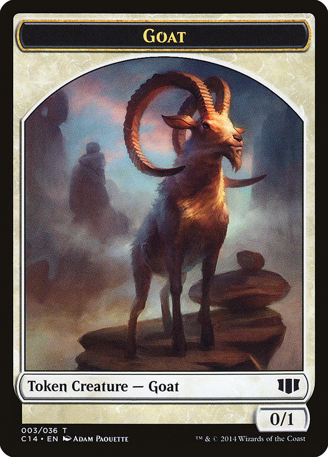 Goblin // Goat Double-sided Token [Commander 2014 Tokens] | All Aboard Games