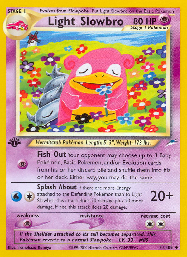 Light Slowbro (51/105) [Neo Destiny 1st Edition] | All Aboard Games