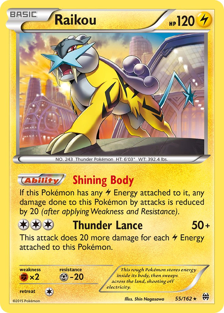 Raikou (55/162) (Cosmos Holo) (Blister Exclusive) [XY: BREAKthrough] | All Aboard Games