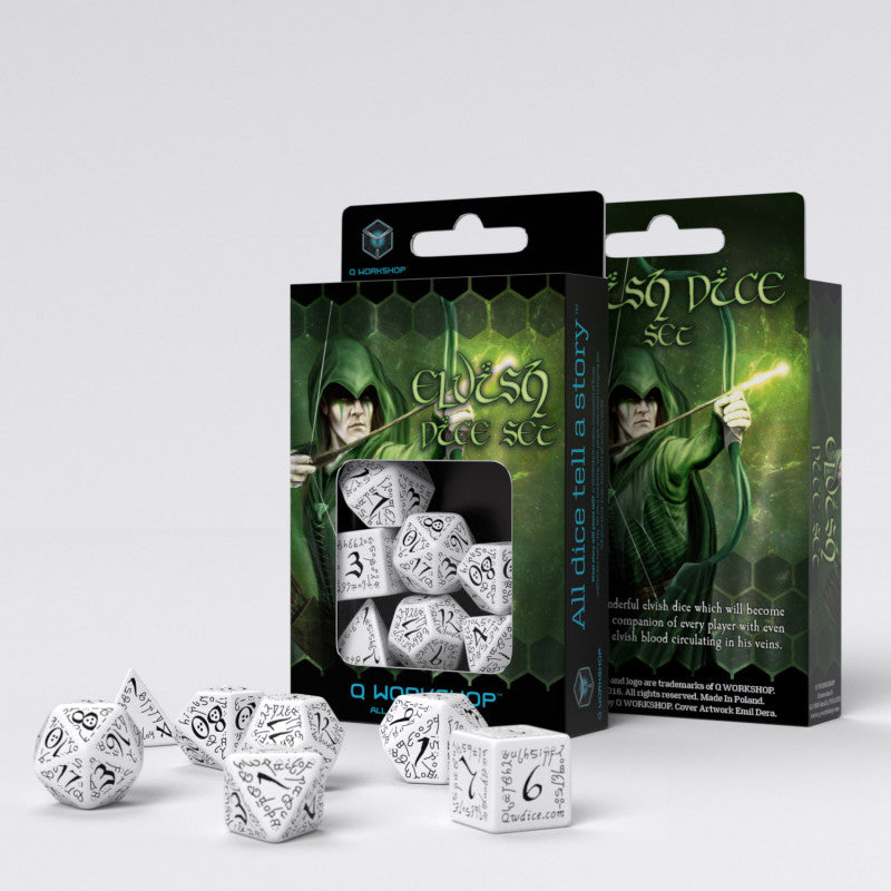 7pc Elven White w/ Black | All Aboard Games