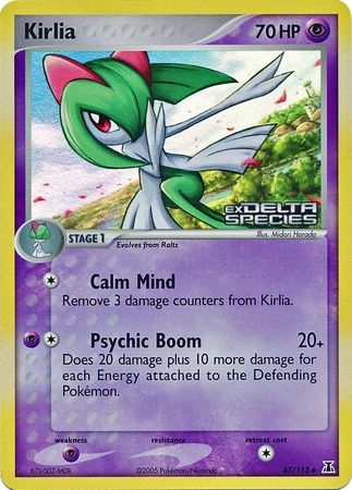 Kirlia (47/113) (Stamped) [EX: Delta Species] | All Aboard Games