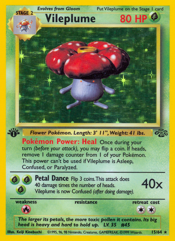 Vileplume (15/64) [Jungle 1st Edition] | All Aboard Games