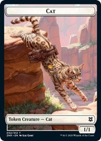 Cat // Copy Double-sided Token [Zendikar Rising Tokens] | All Aboard Games