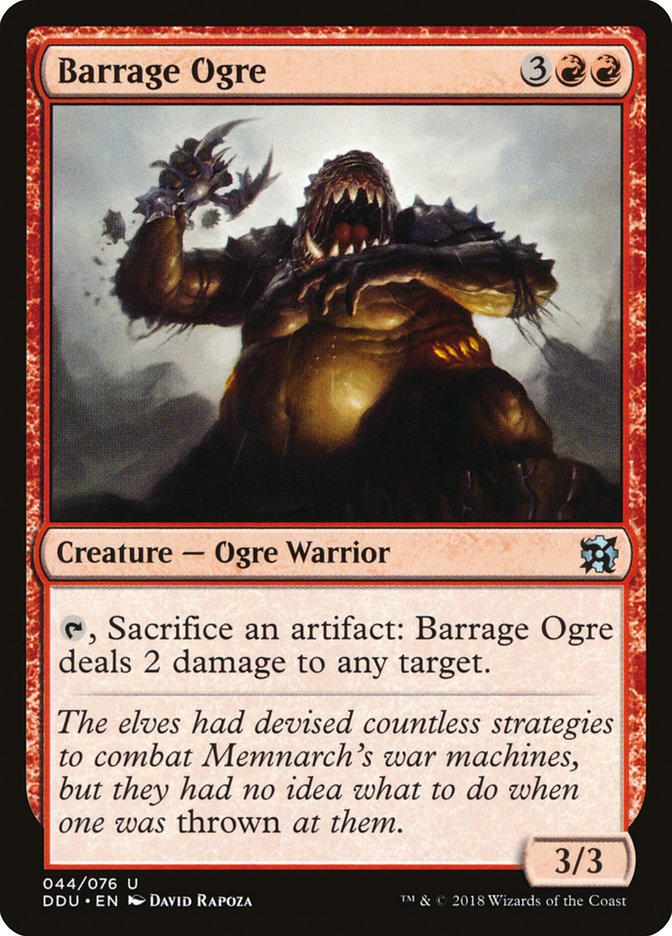 Barrage Ogre [Duel Decks: Elves vs. Inventors] | All Aboard Games