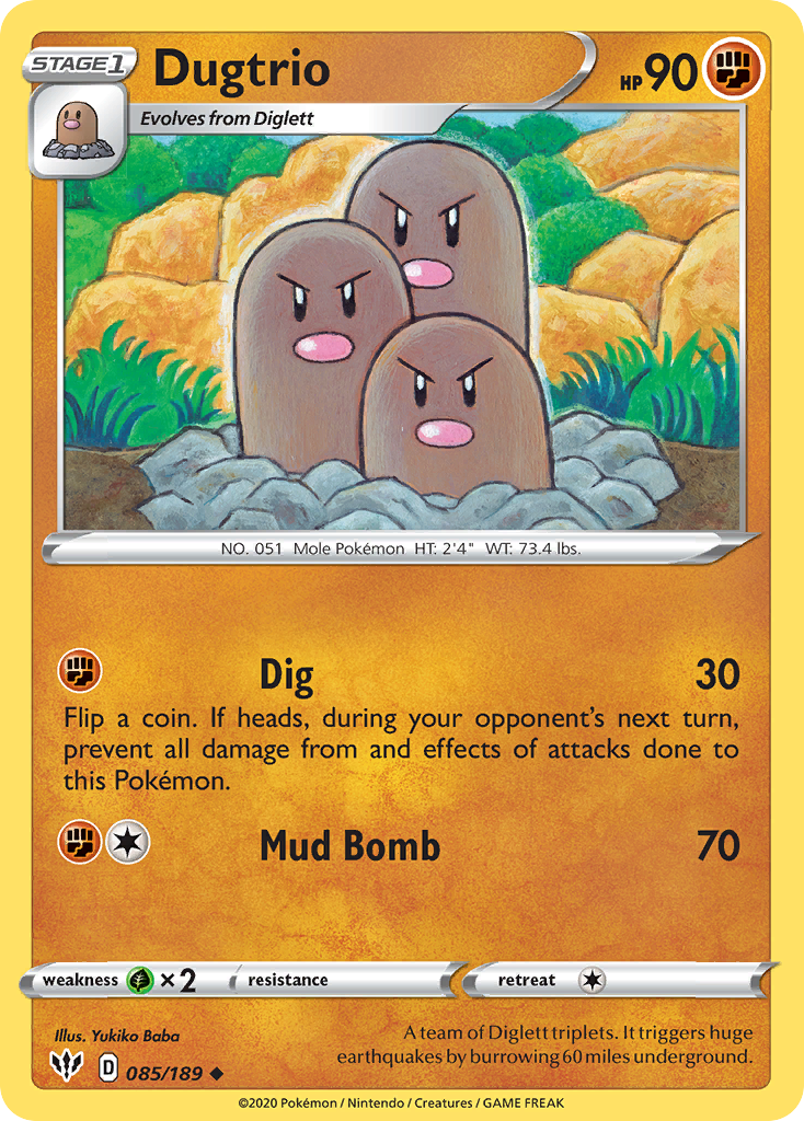 Dugtrio (085/189) [Sword & Shield: Darkness Ablaze] | All Aboard Games