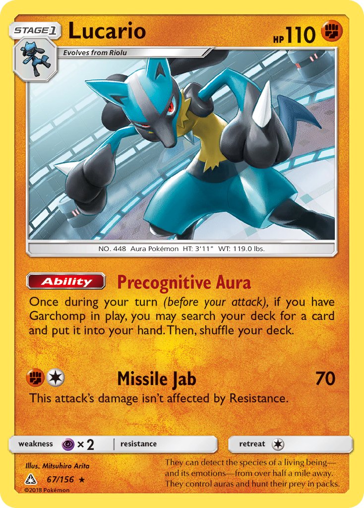 Lucario (67/156) (Theme Deck Exclusive) [Sun & Moon: Ultra Prism] | All Aboard Games