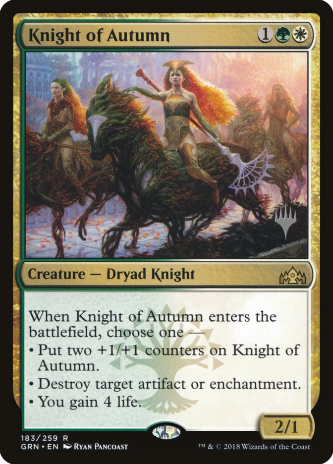 Knight of Autumn (Promo Pack) [Guilds of Ravnica Promos] | All Aboard Games