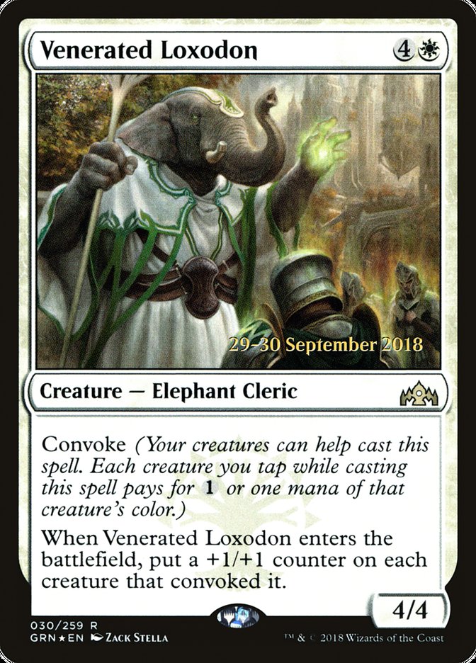 Venerated Loxodon  [Guilds of Ravnica Prerelease Promos] | All Aboard Games